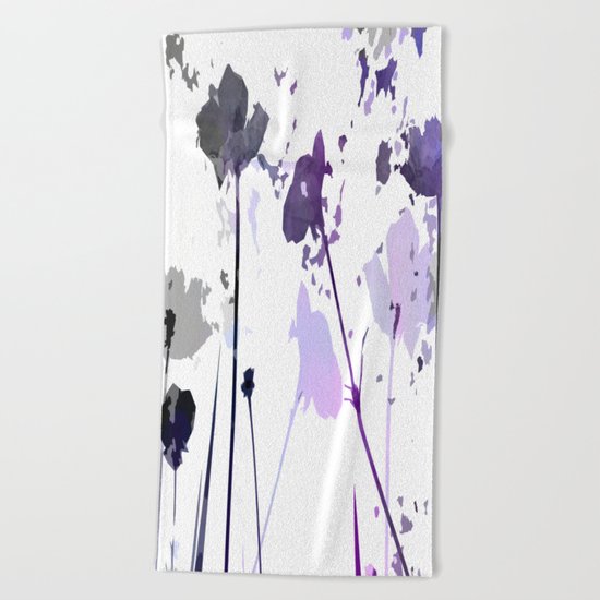 Field of Flowers Indigo Beach Towel
