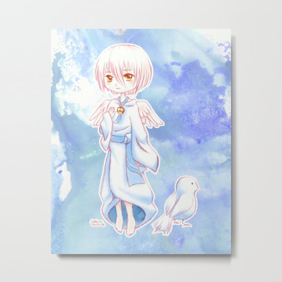 Sweet Angel Bird Anime Boy Metal Print By Bonbonbunny Society6