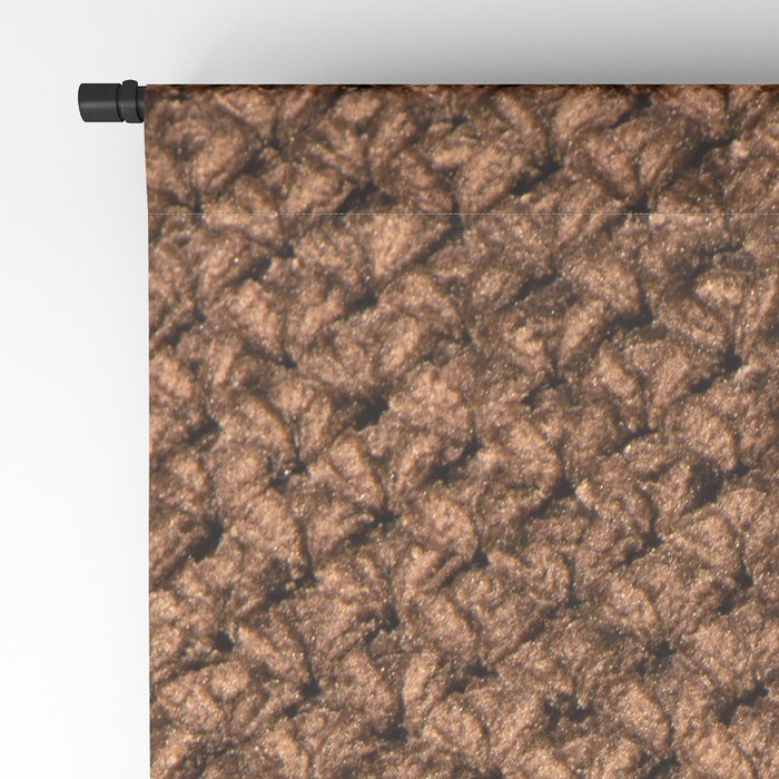 Crumpled dark brown fabric texture, wavy wrinkled cloth pattern