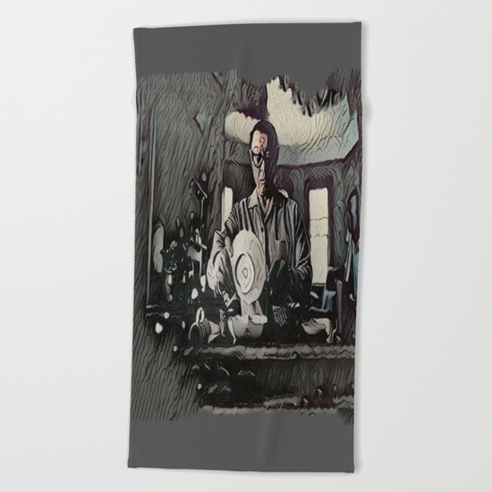 Dishes Beach Towel