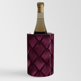 Burgundy Red Art Deco Pattern Wine Chiller