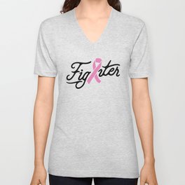 The Breast Cancer Fighter V Neck T Shirt