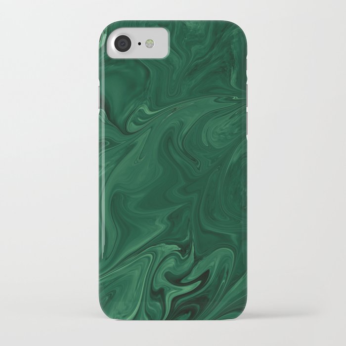 Modern Cotemporary Emerald Green Abstract iPhone Case