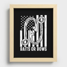 Baits Or Bows Funny Fishing Recessed Framed Print