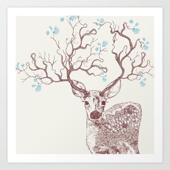 Forest Deer Art Print