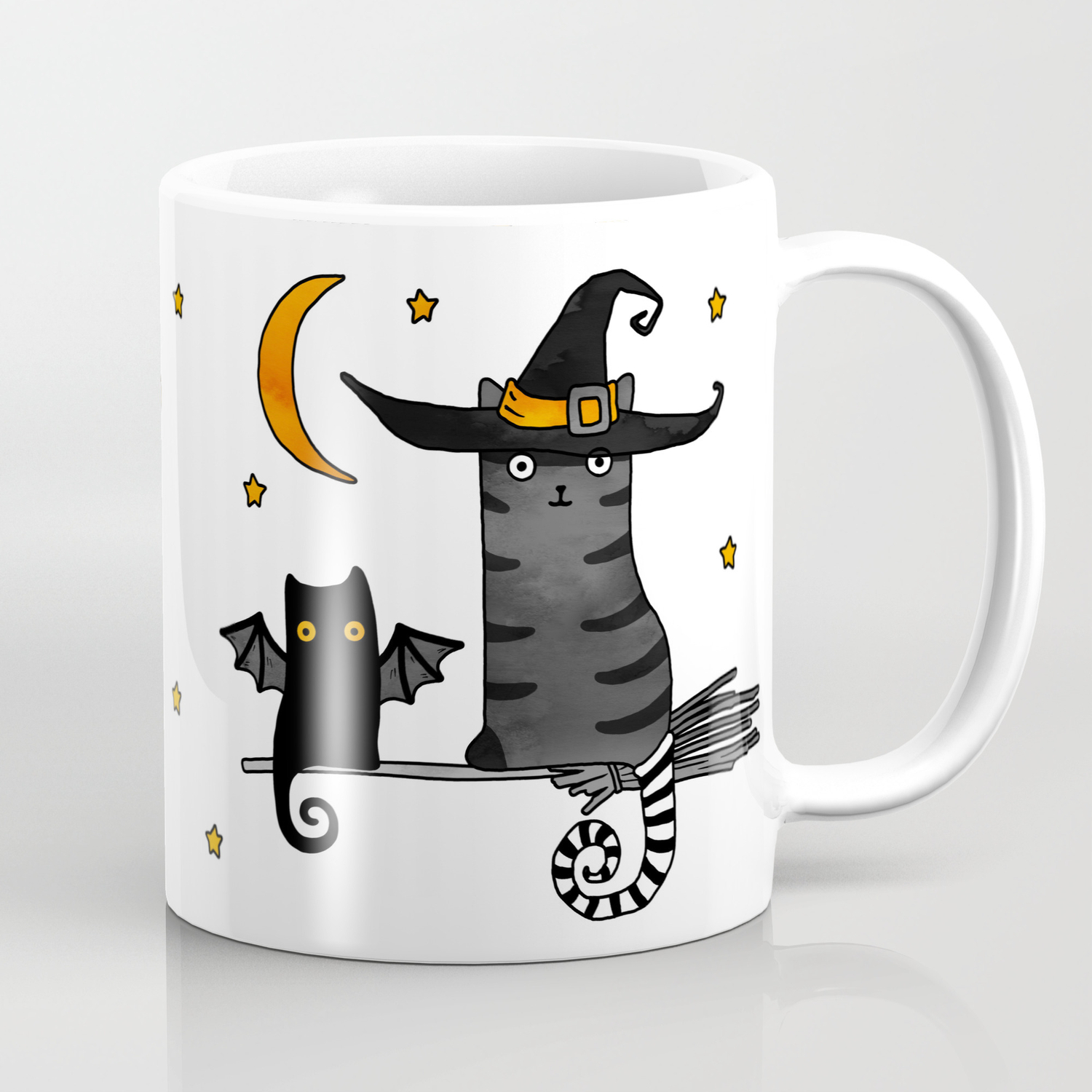 8 Wizard Cats Halloween Mug
