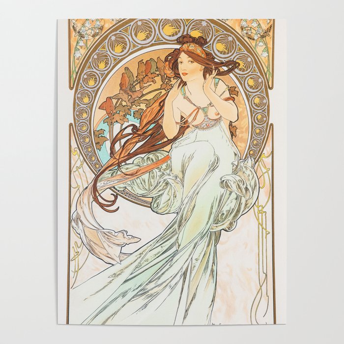 Alphonse Mucha Music Art Nouveau Poster