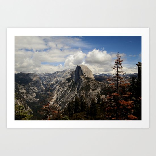 up in the mountains Art Print