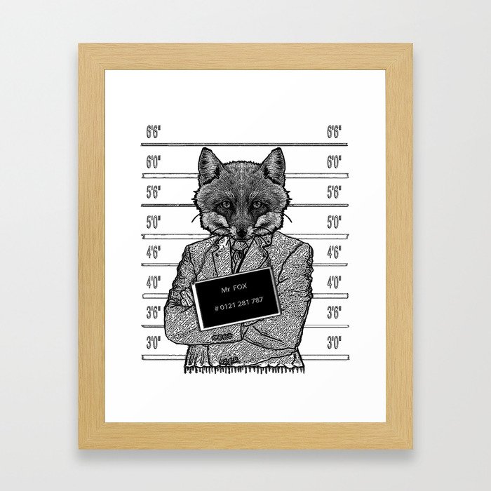 Mr fox.. Framed Art Print