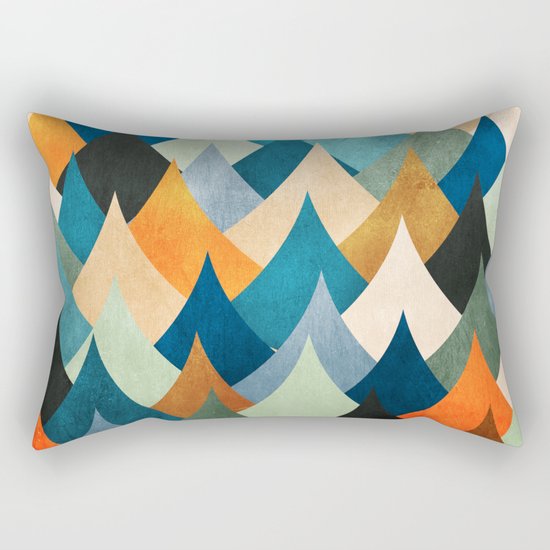 Eccentric Peaks Rectangular Pillow