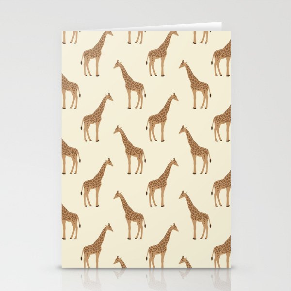 Giraffe animal minimal modern pattern basic home dorm decor nursery safari patterns Stationery Cards