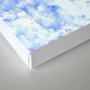 Blue Fish Minimalism Art Canvas Print