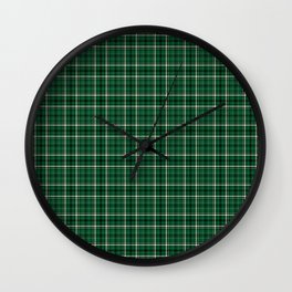 plaid to see you_green Wall Clock
