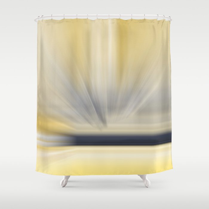 Charcoal Grey Yellow Abstract Shower Curtain By Artaddiction45