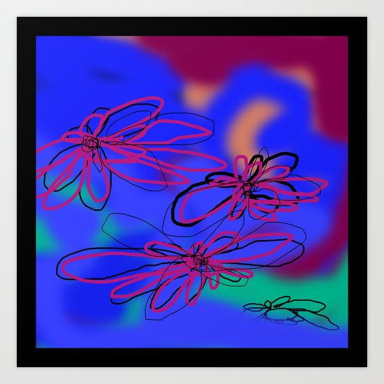 Flower and Water Three Art Print