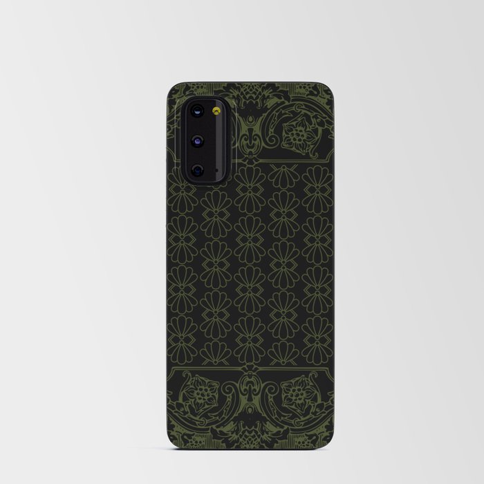 Bandana Inspired Pattern | Green on Black Android Card Case