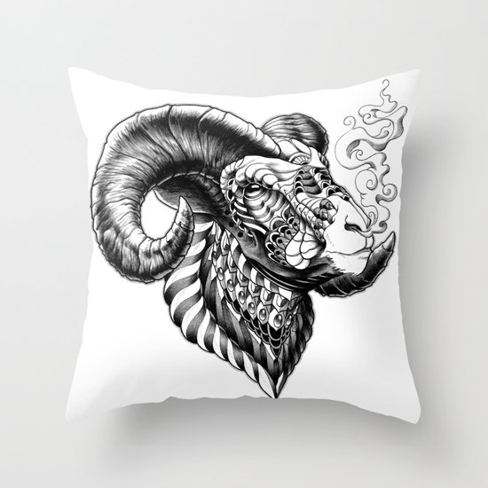 Bighorn Sheep Throw Pillow