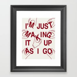 As I Go (Red) Framed Art Print