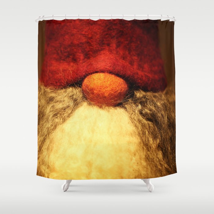 Merry Christmas - Red Nose Elf  Shower Curtain