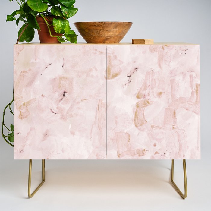 abstract-soft pink Credenza
