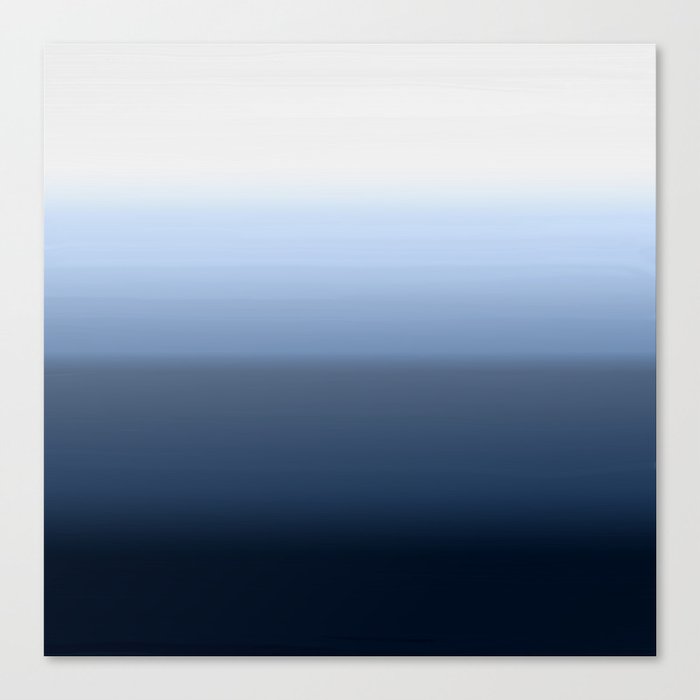 Blue Ombre Paint Canvas Print By Matteandmarble Society6