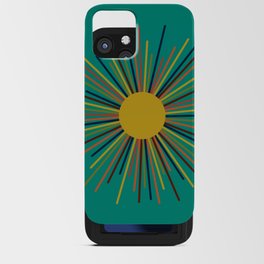 Mid Mod Sun II on Turquoise Teal iPhone Card Case