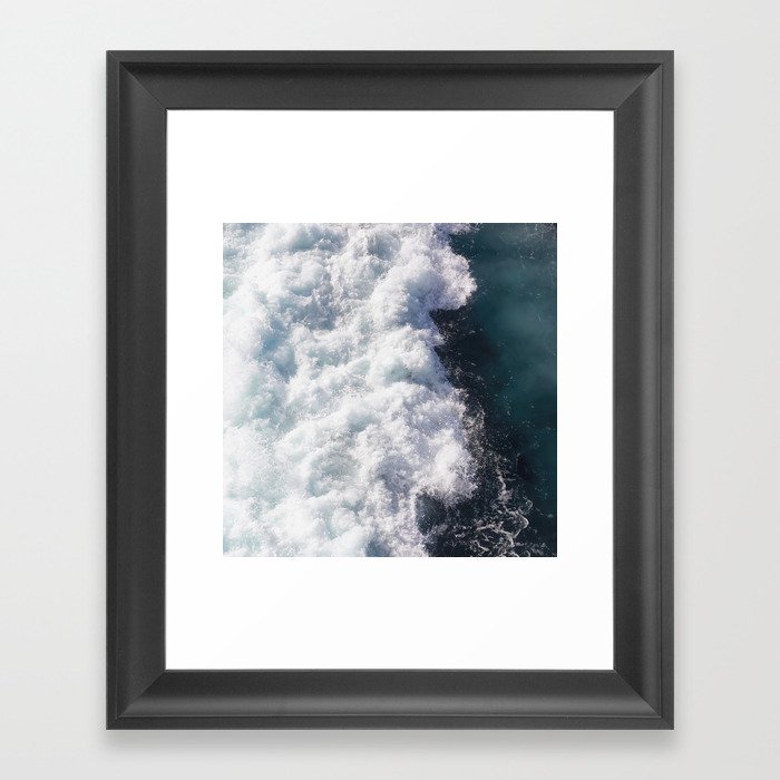 Aerial Ocean - Crashing Waves - Sea - Travel photography  Framed Art Print