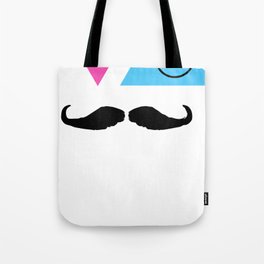 Monocle Mustache Tote Bag