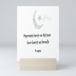 Happiness knows no distance, Love knows no bounds. Mini Art Print