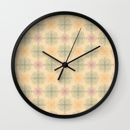 Fall Floral Geometry Wall Clock
