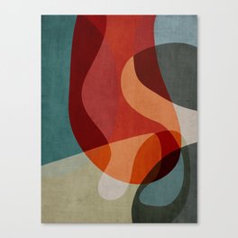 MCM Abstract Red Beige II Canvas Print
