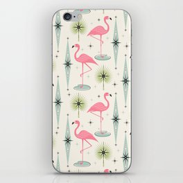 Atomic Flamingo Oasis - Larger Scale ©studioxtine iPhone Skin