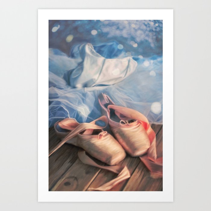 Painting Ballet Shoes And Jersey Art Print By Simonegatterwe