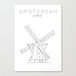 Holland windmill Canvas Print