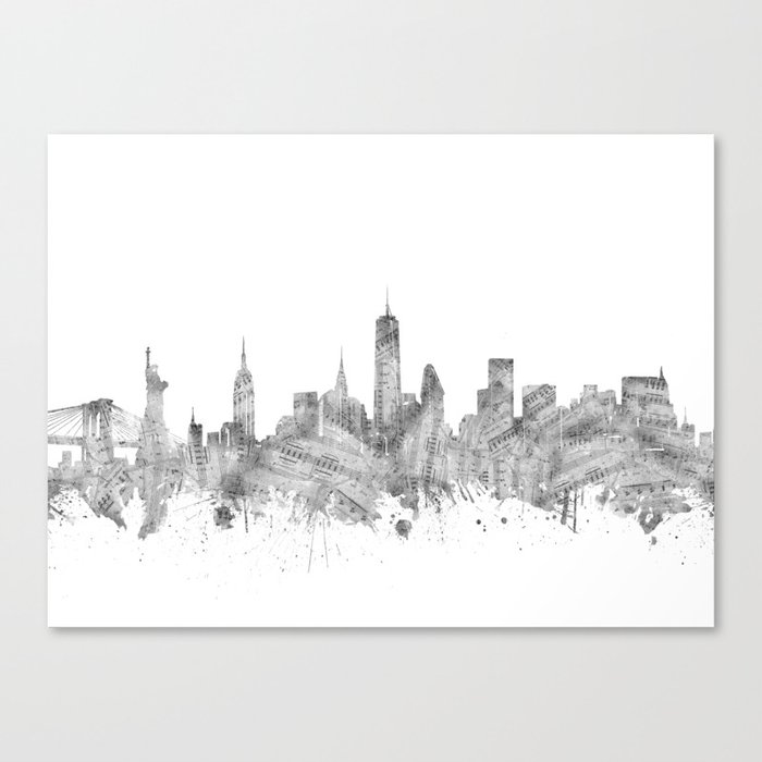 new york skyline music Canvas Print