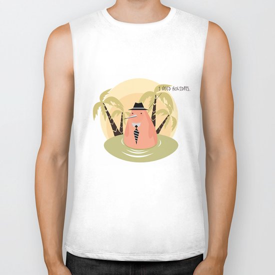 I need holidays Biker Tank