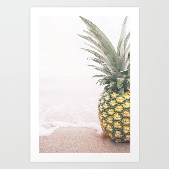 Pineapple Beach Art Print