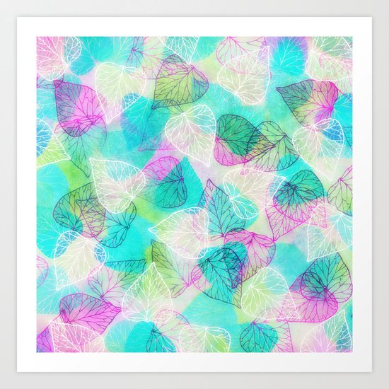 Translucent Leaves Art Print