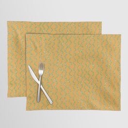 Squiggles In The Sun - Yellow Green Placemat