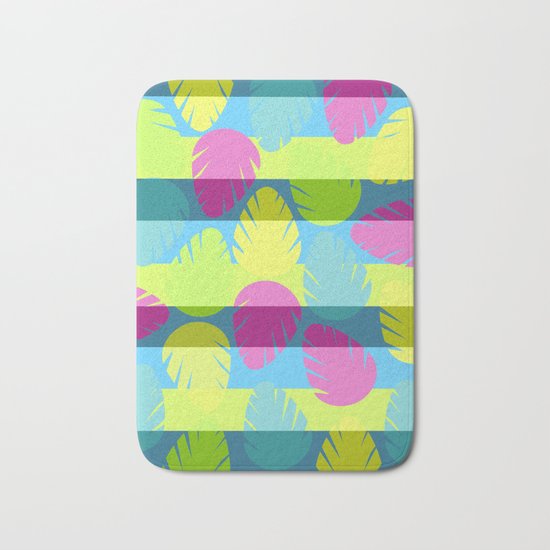 Tropical stripes II Bath Mat