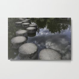 stepping stones; pathway through the clouds Metal Print | Photo, Zen, Clouds, Reflection, Landscape, Dream, Illedeversailles, Waterscape, Digital, Daydream 