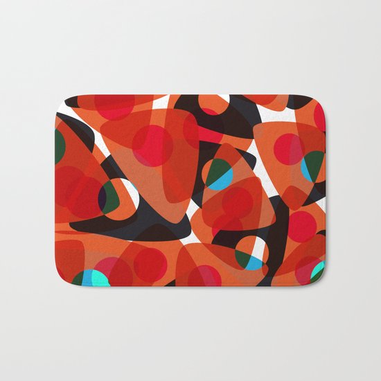 orange 70s Bath Mat