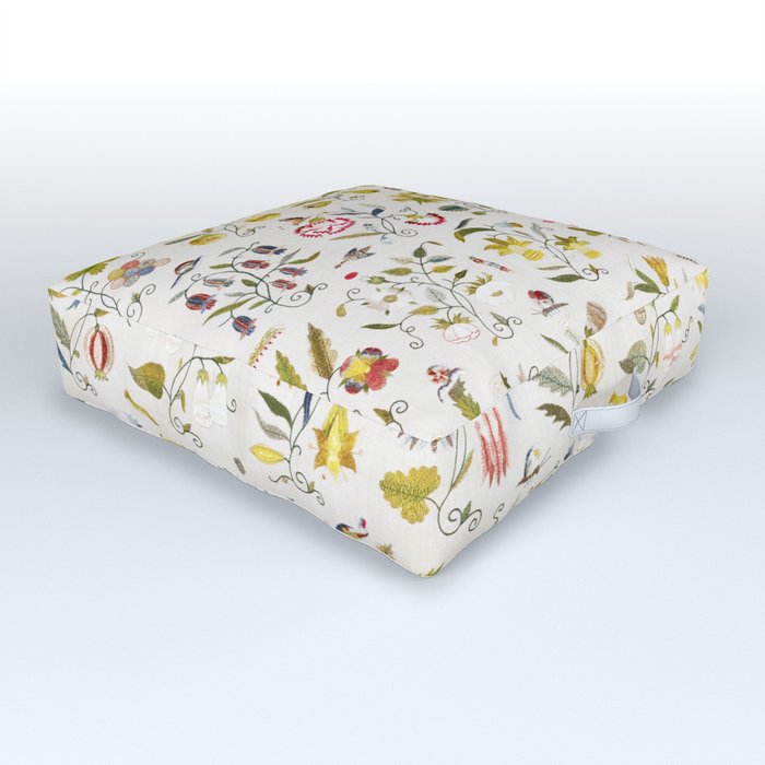 Floral Repeat Pattern 7 Outdoor Floor Cushion