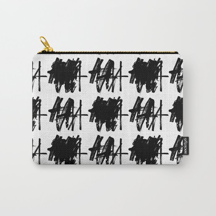 Abstract Painting Black White Carry-All Pouch