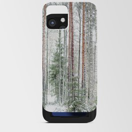 The land of white and green | Winter forest Finland  iPhone Card Case