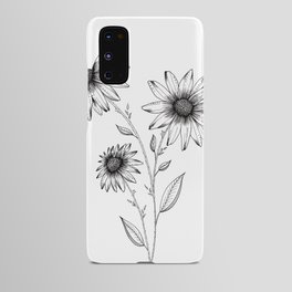 Wildflowers Ink Drawing Android Case