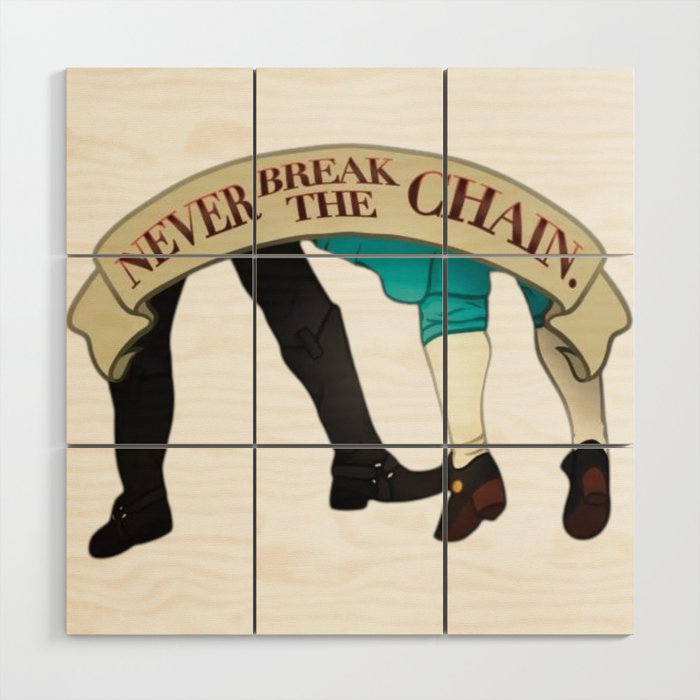 Blackbeard and Stede: Never Break the Chain Wood Wall Art