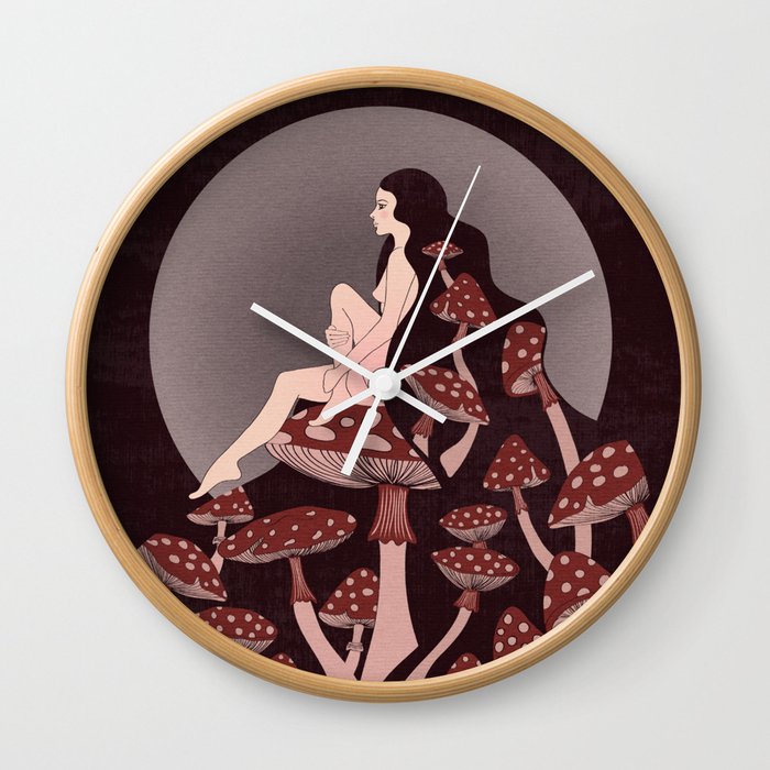 Mushroom Queen Wall Clock