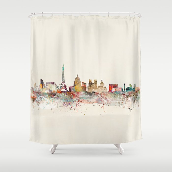 paris city skyline Shower Curtain