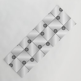 Black and White Geometric Pattern Yoga Mat